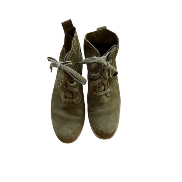 Timberland Womens Olive Green Earthkeeper Shoreham Leather Ankle Boots Size 7.5 - Picture 1 of 14